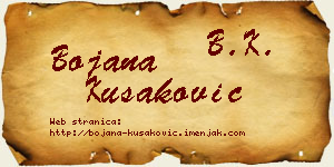 Bojana Kušaković vizit kartica